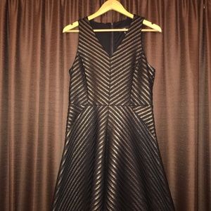 Black and Gold Medium Cocktail Dress